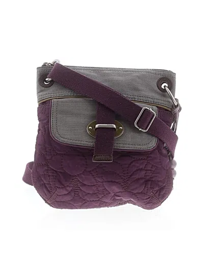 Pre-owned Fossil Crossbody Bag In Purple