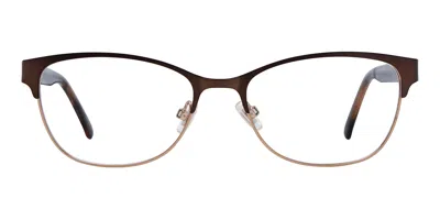 Fossil Fos 7225/g Asian Fit 09q Women's Glasses Brown Size 53 - Free Lenses - Blue Light Block Available In Brown,gold