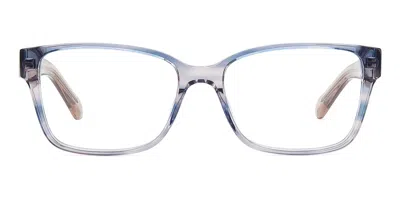 Fossil Fos 7226 Avs Women's Glasses Blue Size 54 - Free Lenses - Blue Light Block Available In Transparent Striped Blue