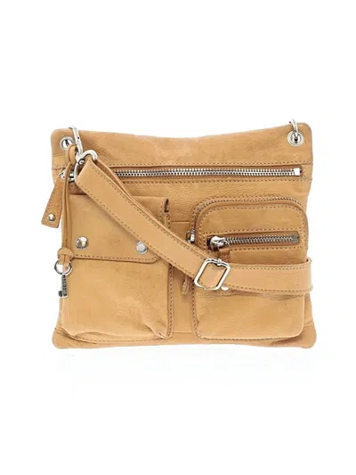 Pre-owned Fossil Leather Crossbody Bag In Tan