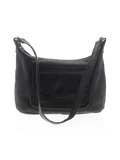 Pre-owned Fossil Leather Shoulder Bag In Black