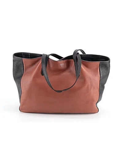 Pre-owned Fossil Leather Tote Bag In Brown