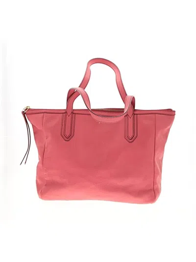Pre-owned Fossil Leather Tote Bag In Pink