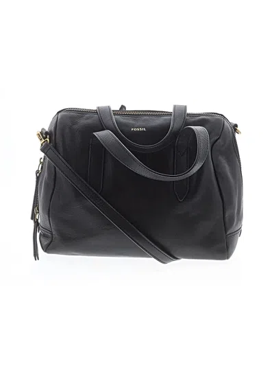 Pre-owned Fossil Satchel In Black