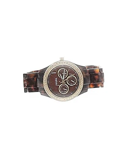 Pre-owned Fossil Watch In Brown