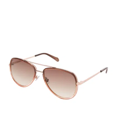 Fossil Women's Marley Pilot Sunglasses In Brown
