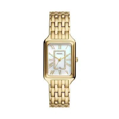 Pre-owned Fossil Womens Wristwatch  Raquel Es5304 Stainless Steel Golden