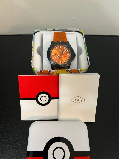Pre-owned Fossil X Pokémon Center Charmander Evolutions Watch Stainless Steel F2402