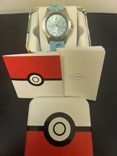 Pre-owned Fossil X Pokémon Center Squirtle Evolutions Watch Stainless Steel F2402