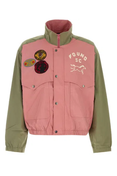 Found Two-tone Stretch Cotton Blend Windbreaker In Multicoloured