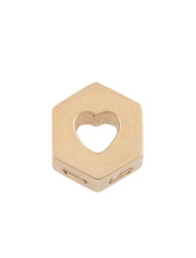 Pre-owned Foundrae 18k '1910' Faceted Medium Heart Beat Pendant, 0.5" In Multicolor
