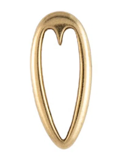 Pre-owned Foundrae 18k Oversized Oval Heart Slide Charm In Multicolor