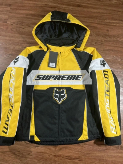 Pre-owned Fox Racing X Supreme Fox Racing Jacket Yellow In Black/yellow