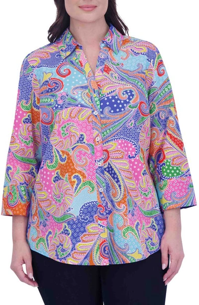 Foxcroft Mary Paisley Button-up Shirt In Multi Paisley