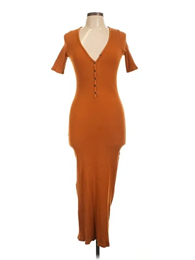 Pre-owned Fp Beach Casual Dress In Brown