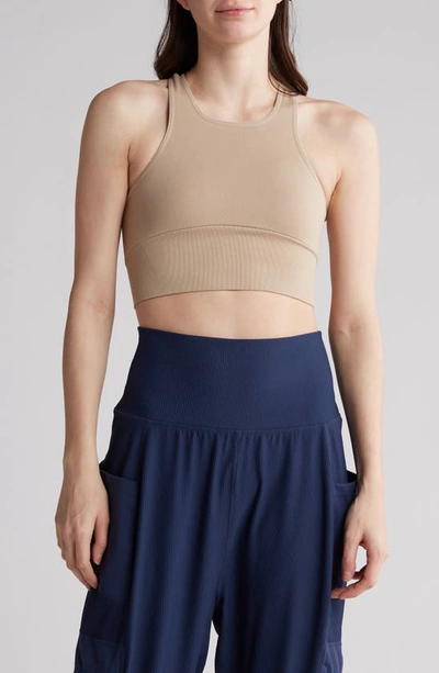Fp Movement Every Single Time Longline Sports Bra In Natural