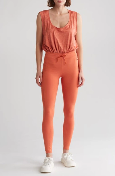 Fp Movement Off To The Races Sleeveless Jumpsuit In Orange