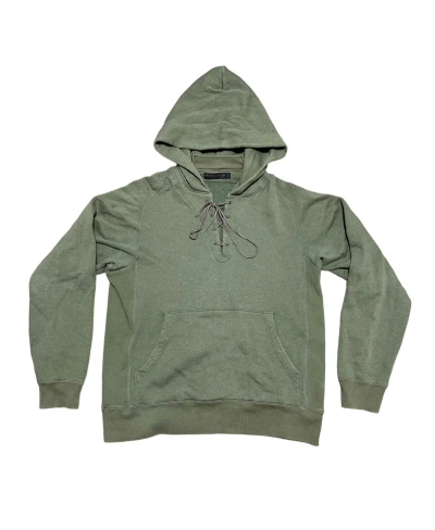 Pre-owned Fragment Design X Undercover 2003aw Leather String Hoodie In Green