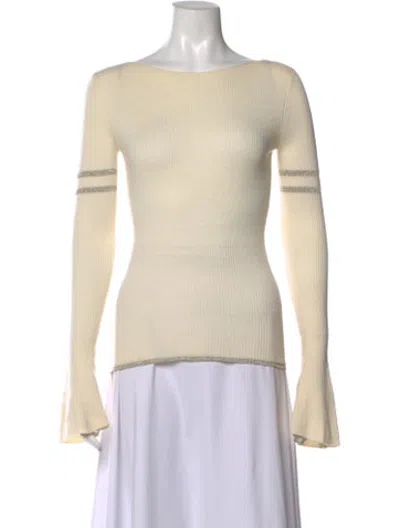 Pre-owned Frame Bateau Neckline Sweater In Neutrals