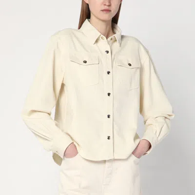 Frame Butter-coloured Denim Shirt In White