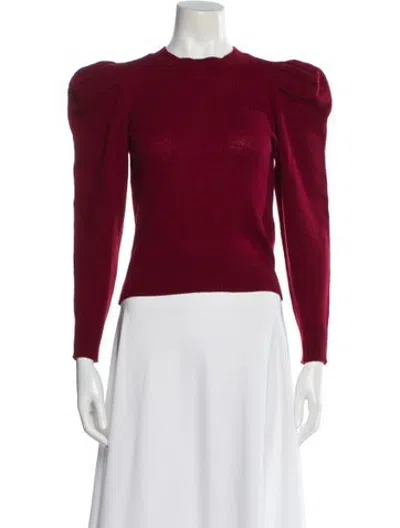 Pre-owned Frame Cashmere Crew Neck Sweater In Burgundy