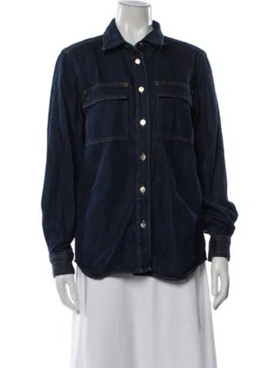 Pre-owned Frame Denim Jacket In Blue