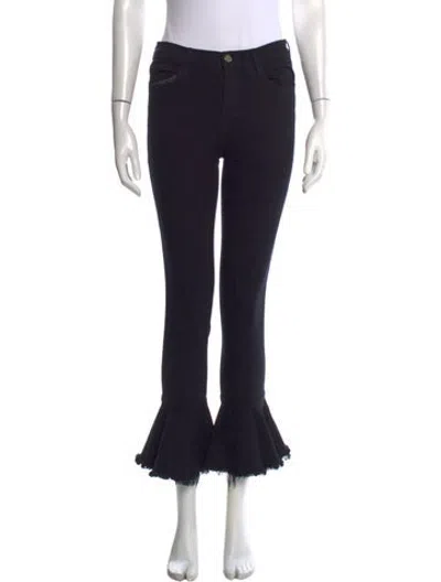 Pre-owned Frame Flared Pants In Black