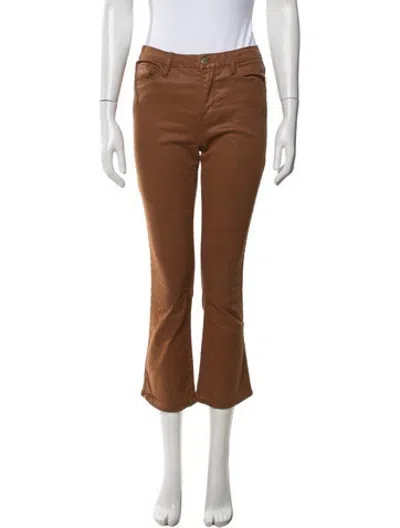Pre-owned Frame Flared Pants In Brown