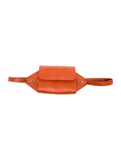 Pre-owned Frame Leather Belt Bag In Orange