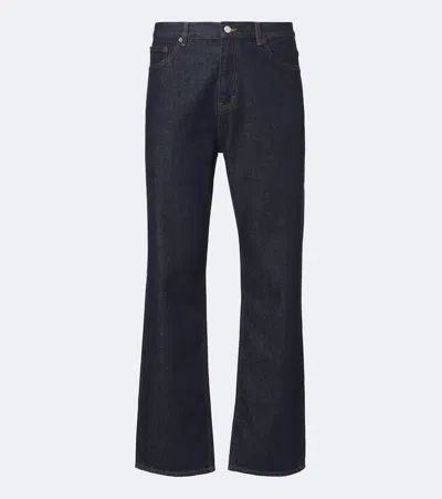 Frame Mid-rise Wide-leg Jeans In Blue