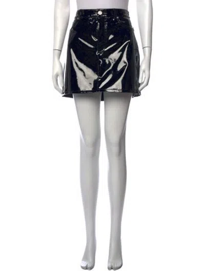 Pre-owned Frame Mini Skirt In Black