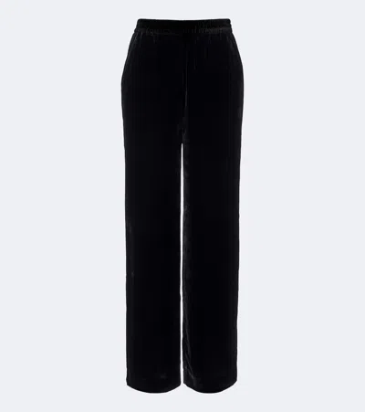 Frame Plaza Velvet Straight Pants In Multi