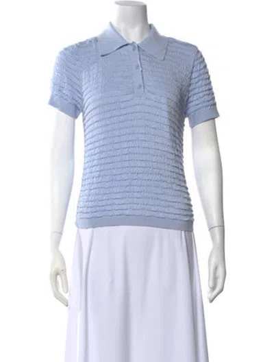 Pre-owned Frame Short Sleeve Polo W/ Tags In Blue
