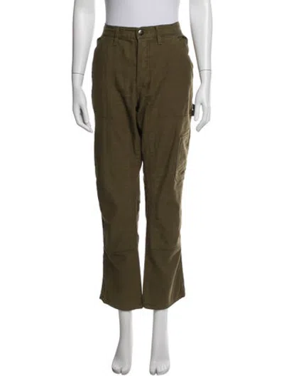 Pre-owned Frame Straight Leg Pants In Green