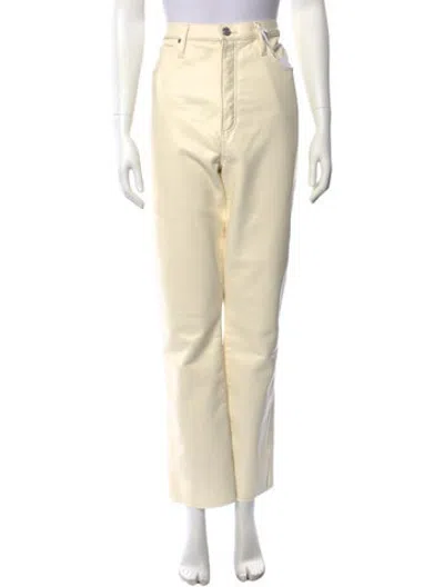 Pre-owned Frame Straight Leg Pants In Neutrals