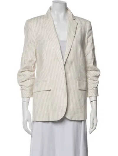 Pre-owned Frame Striped Blazer In Neutrals
