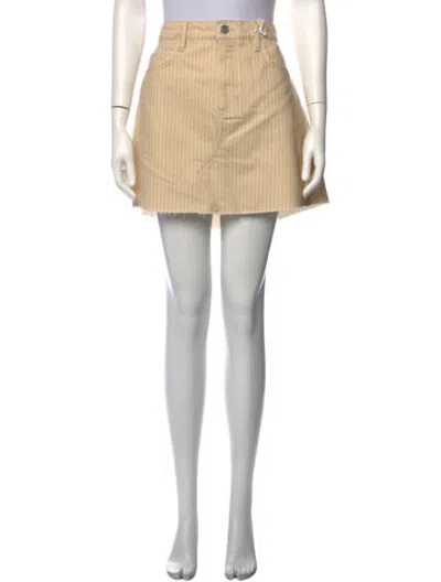 Pre-owned Frame Striped Mini Skirt W/ Tags In Neutrals