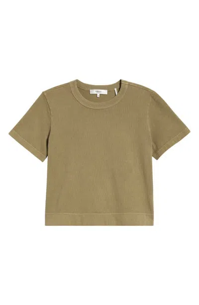 Frame The Boxy Crop T-shirt In Green