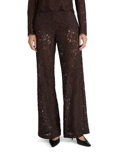 Frame The Lace High Rise Pants In Mahogany