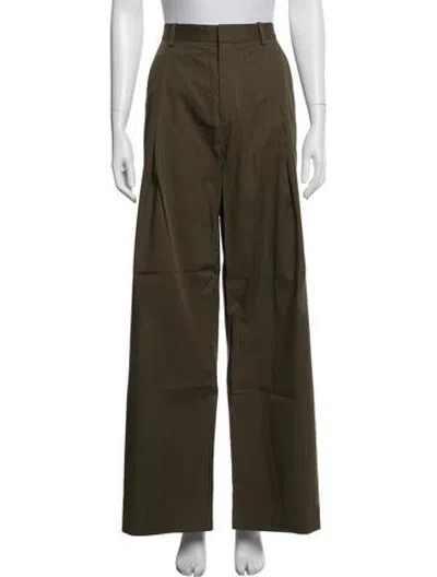 Pre-owned Frame Wide Leg Pants In Green