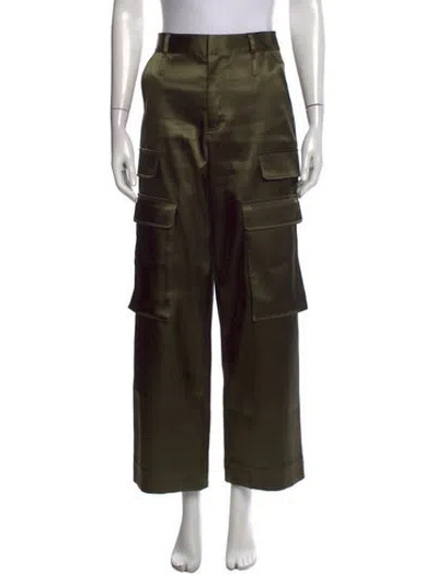 Pre-owned Frame Wide Leg Pants In Green