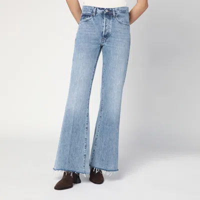Frame Wide-leg The Lax Jeans With Washed Effect In Blue