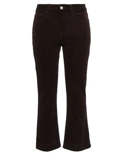 Frame Woman Pants Dark Brown Size 28 Cotton, Modal, Elasterell-p, Elastane