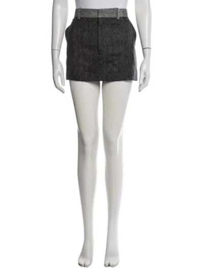 Pre-owned Frame Wool Mini Skirt In Grey