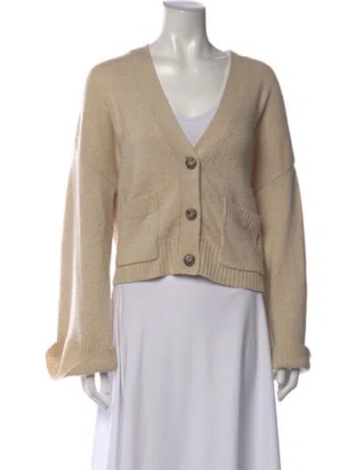 Pre-owned Frame Wool V-neck Sweater In Neutrals