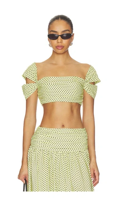 Franãoise Sia Top In Polka Dot Lemon