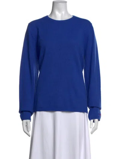 Pre-owned Frances Valentine Crew Neck Sweater In Blue