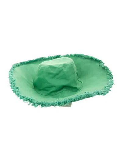 Pre-owned Frances Valentine Wide Brim Hat In Green