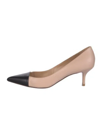 Pre-owned Francesco Russo Leather Colorblock Pattern Pumps In Pink