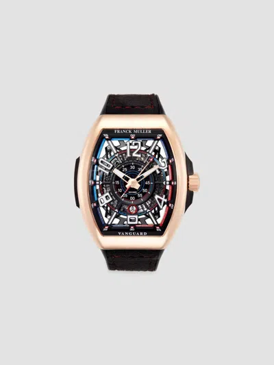 Franck Muller Men's Vanguard 18k Rose Gold, Leather, & Rubber Skeleton Watch